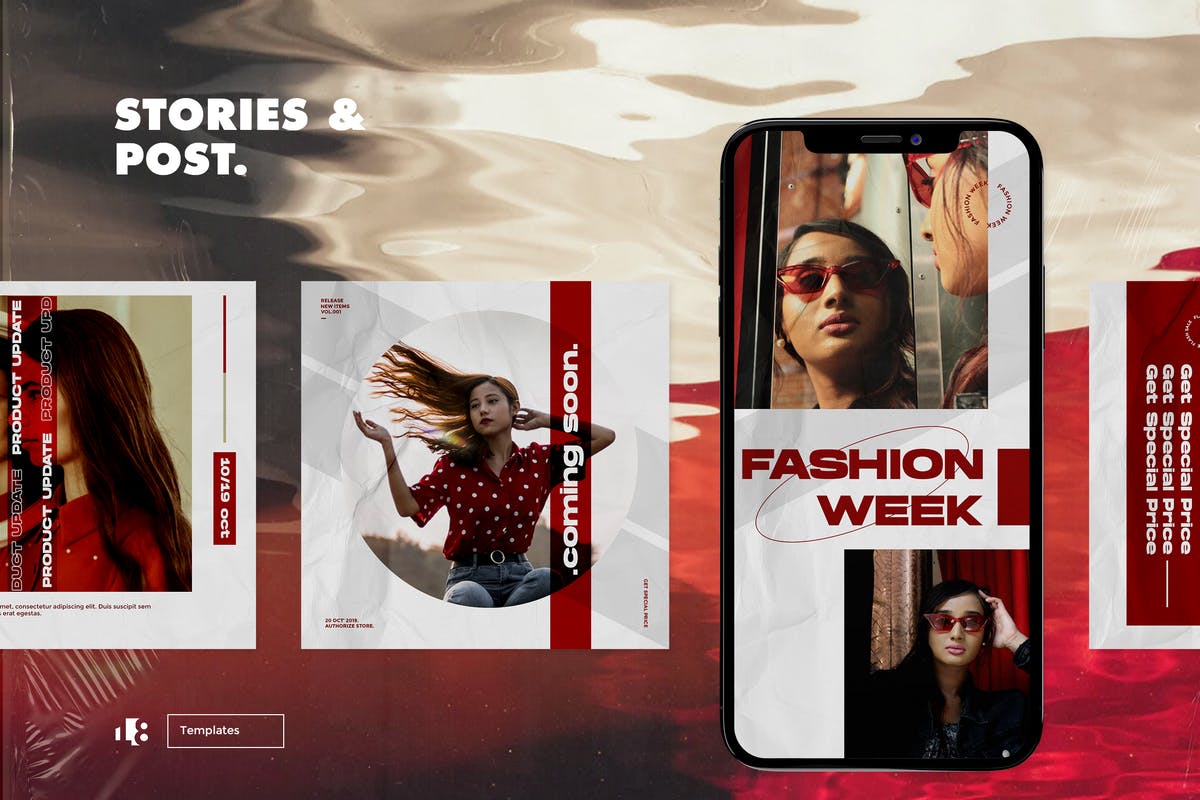 时尚服饰品牌故事Instagram社交推广贴图设计模板素材库精选 Instagram Template插图(4)