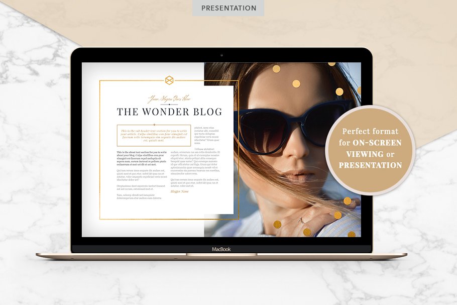 金箔奢华装饰博客贴图模板素材库精选 GOLDEN | Blog Media Kit插图(8)