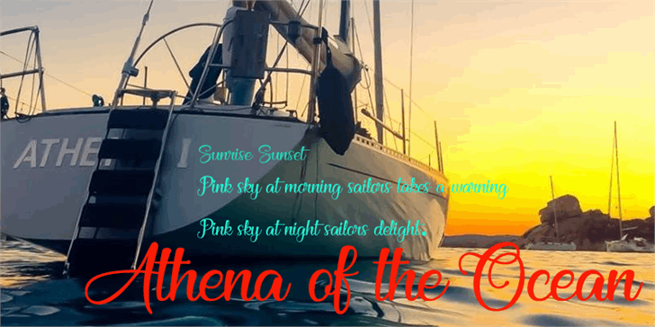 Athena of the Ocean font插图