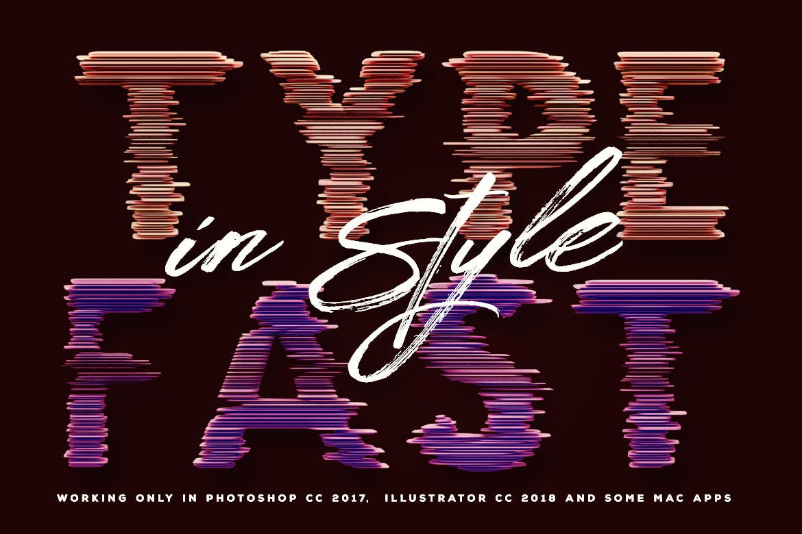 混沌分层彩色装饰字体 Chaos Layers Color Font插图(2)