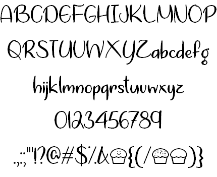 Lets Bake Muffins font插图1