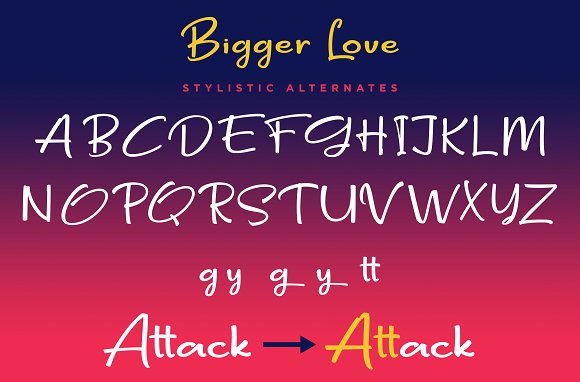 Bigger Love – Clean Handwriting Font插图6