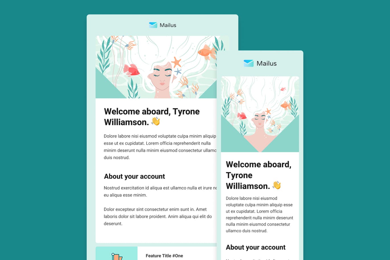 注册用户信息通知&邀请主题EDM邮件模板素材库精选 Email Templates (Profile and Welcome)插图(2)