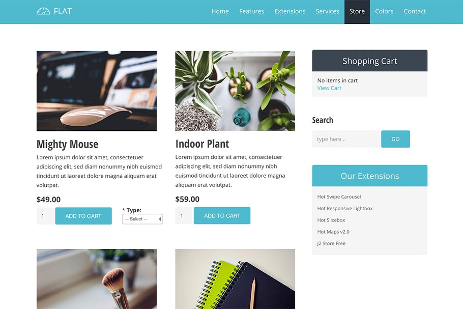 网站服务/云服务网站响应式模板素材库精选 Hot Flat插图(8)