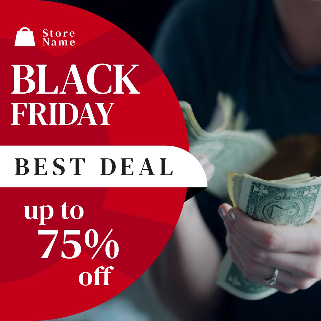 黒五折扣活动社交广告设计模板素材库精选 Black Friday Social Media Posts插图(6)