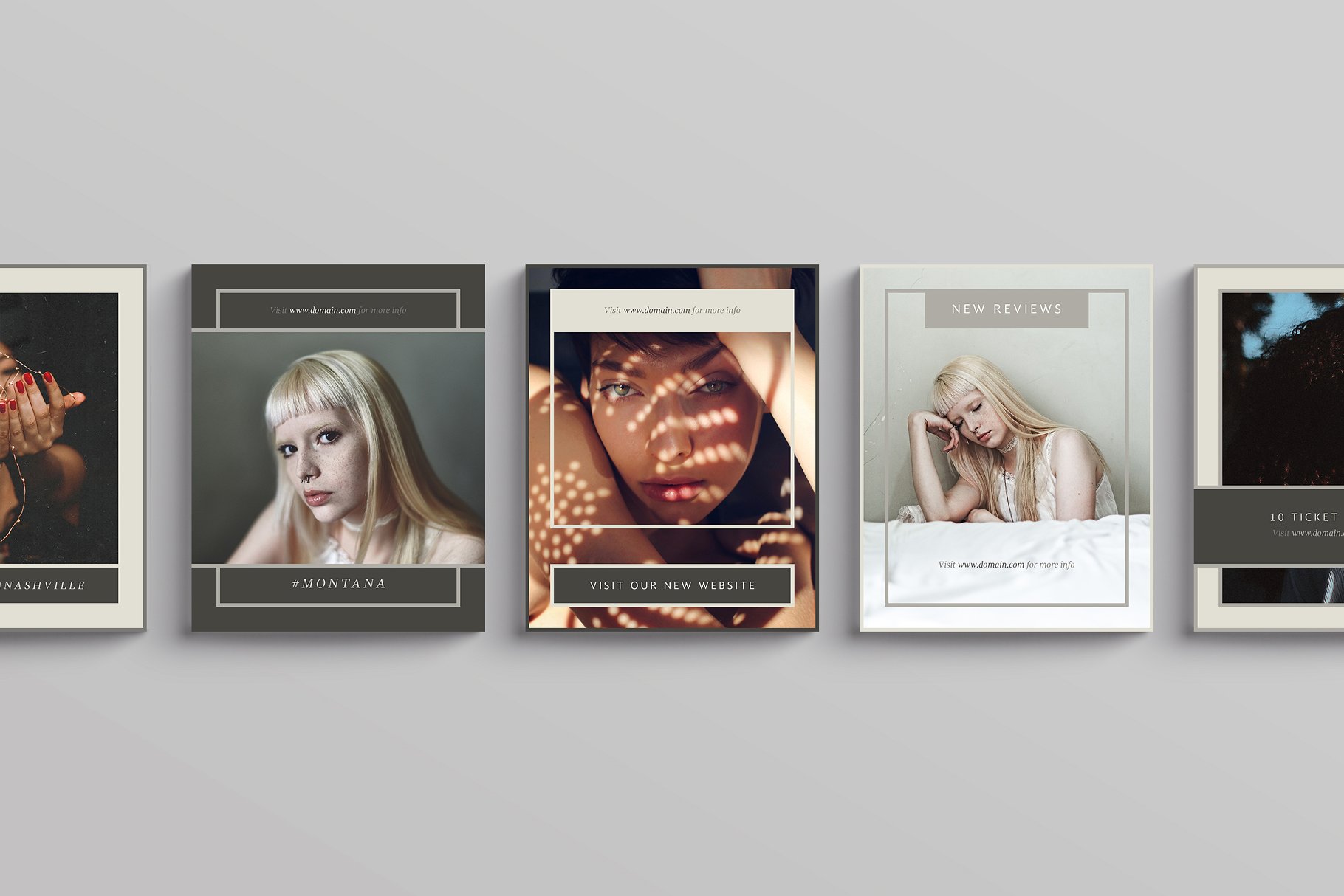 时尚模特摄影主题社交媒体贴图模板素材库精选 Nashville Social Media Templates插图(2)