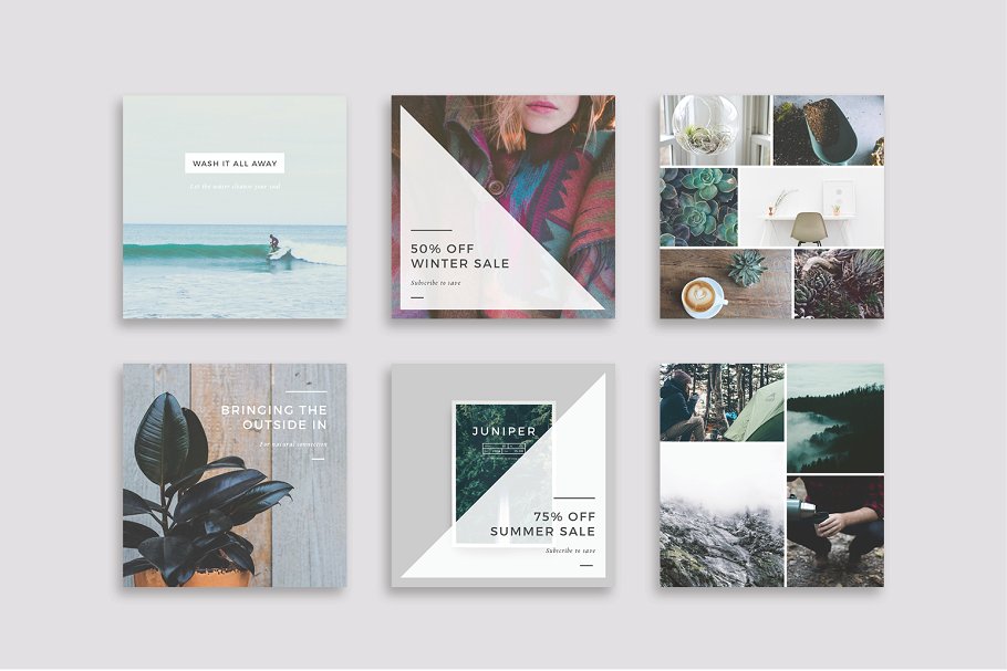 社交媒体平台Pinterest多用途贴图模板素材库精选 J U N I P E R Pinterest Pack插图(6)