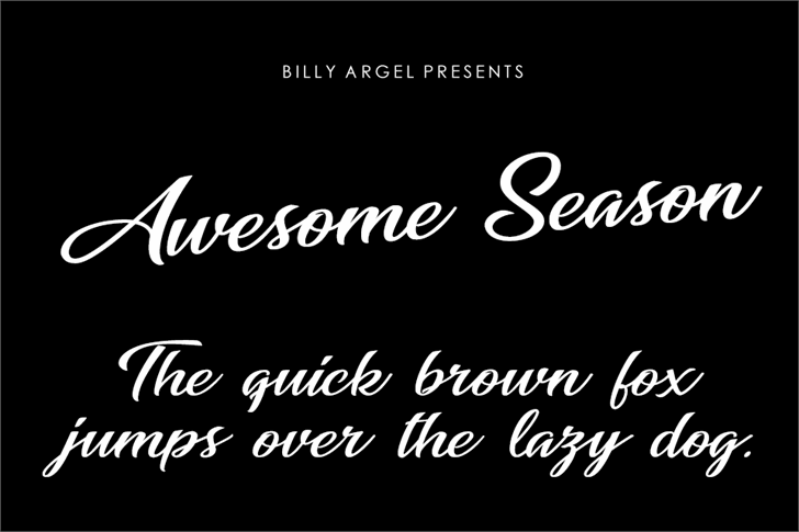 Awesome Season Personal Use font插图