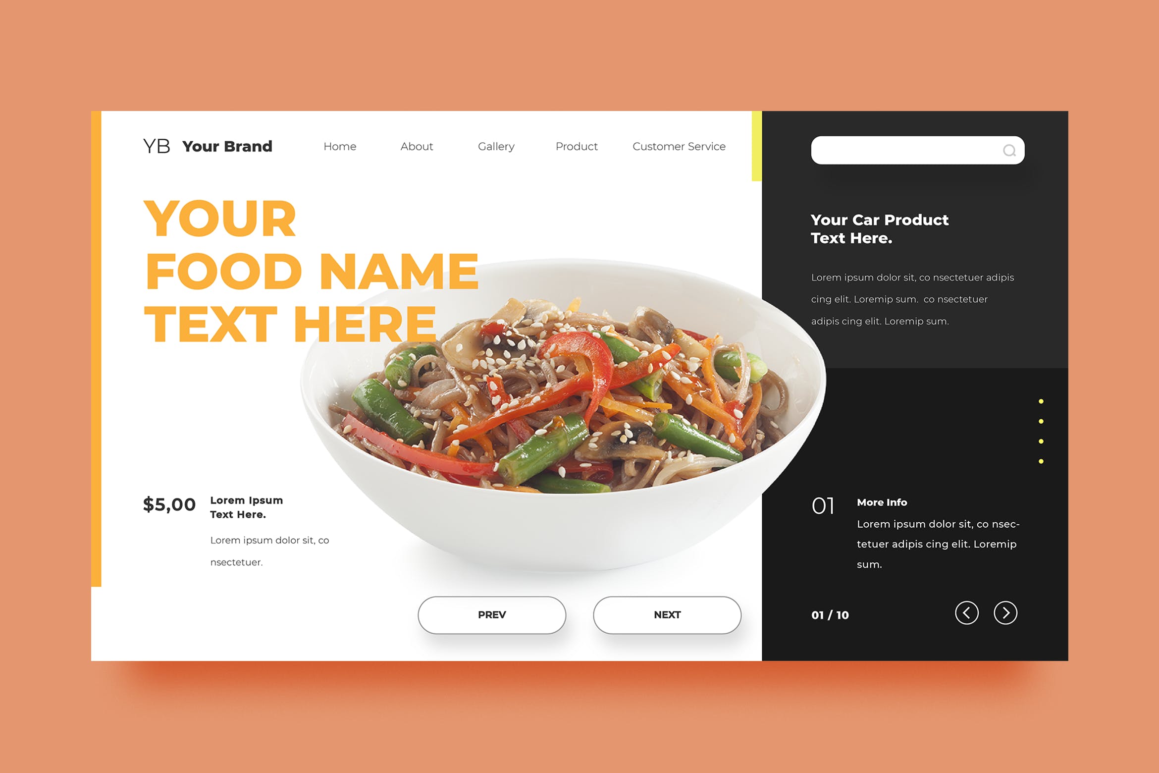 美食主题网站主页Banner设计模板v13 SRTP Banner Homepage.13插图