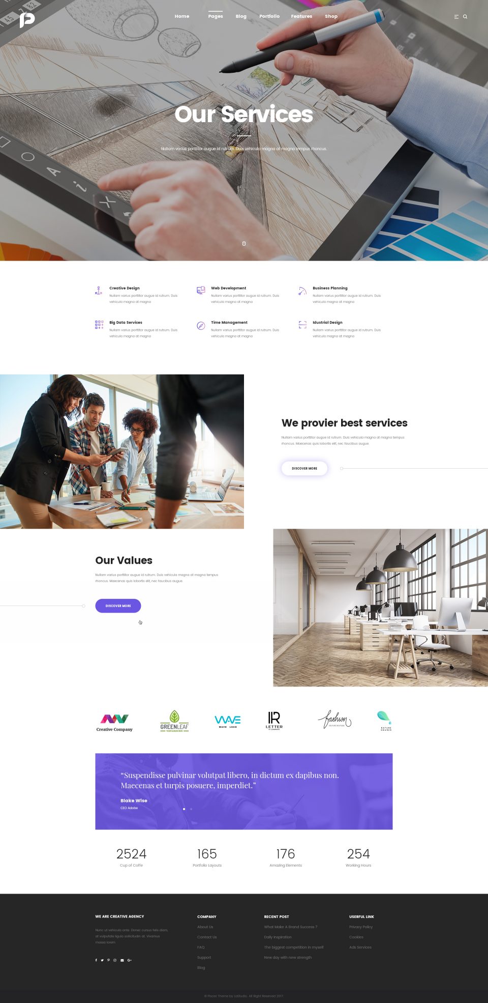 高质量网站全套 PSD 模板素材库精选 Pisces-Multi Concept PSD Template插图(22)
