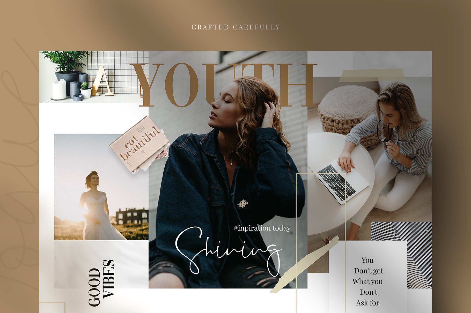 时尚高端的Instagram社交媒体拼图模板素材库精选 Vogue – instagram puzzle [psd]插图(3)