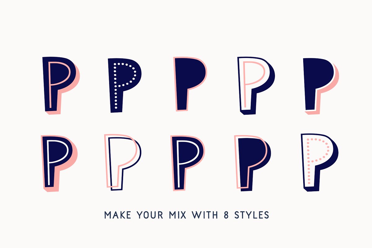 Papercute Inline Font Collection插图1