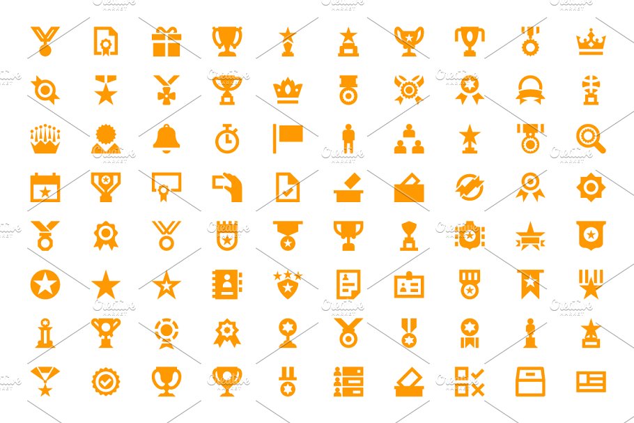 150+投票＆奖杯奖牌Material Design设计规范图标下载 150+ Vote and Reward Material Icons插图(1)