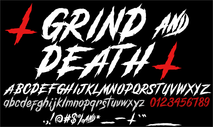GrindAndDeath_Demo font插图 GrindAndDeath_Demo font插图