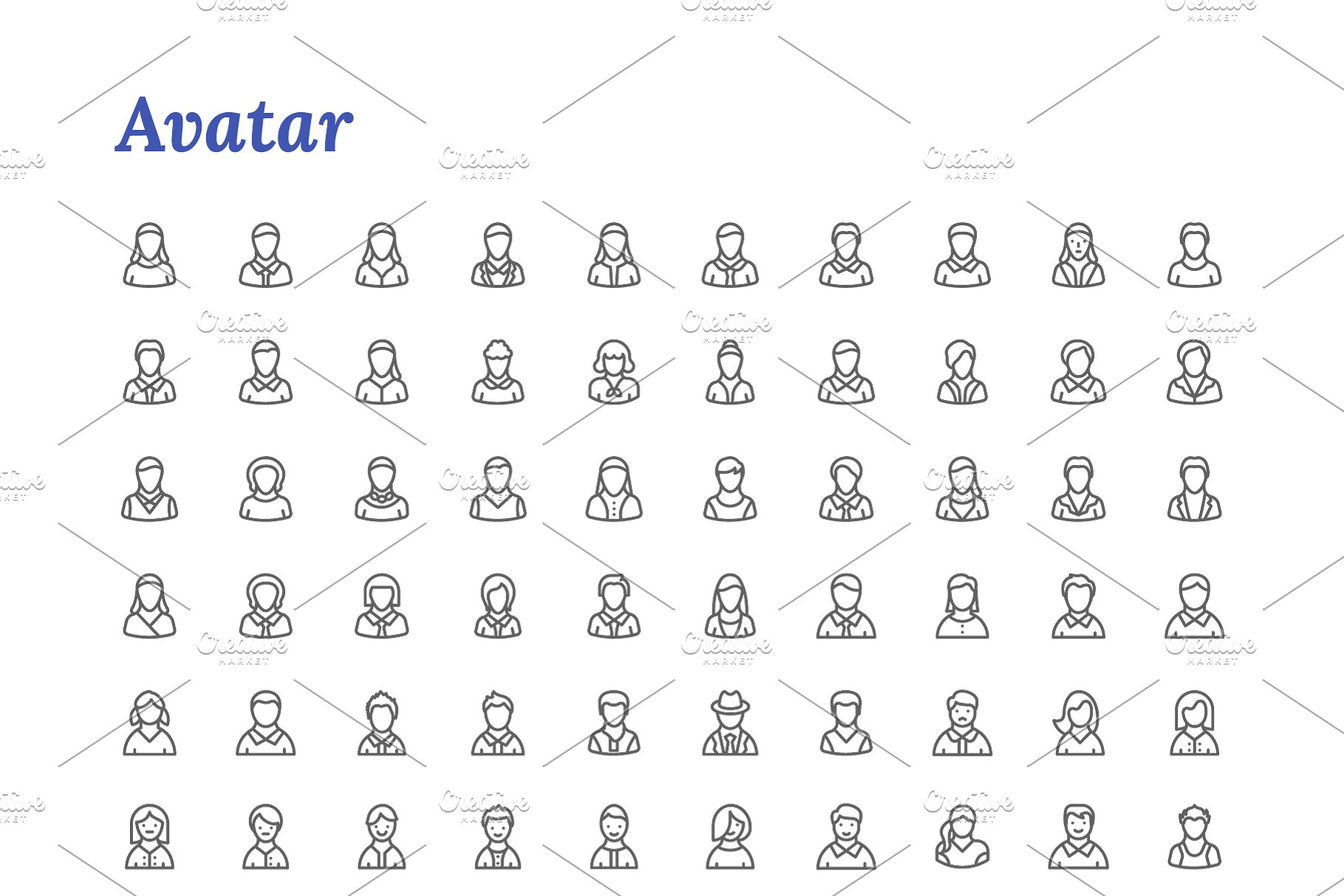 7671枚线条图标合集 7671 Line Icons插图(2)