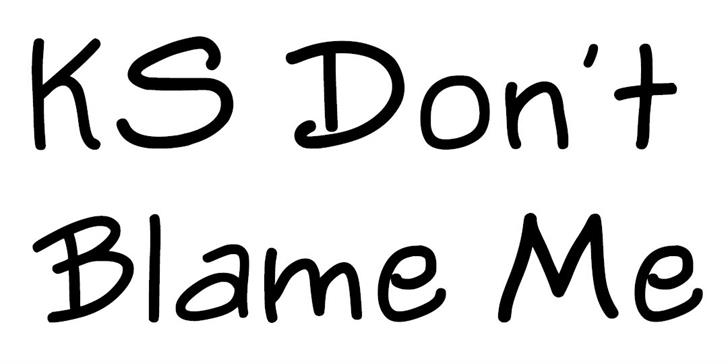 Ks Dont Blame Me font插图2