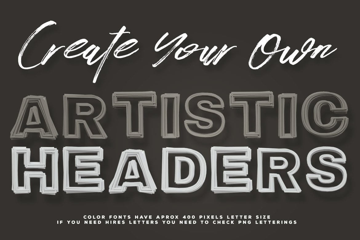 剪纸艺术英文空心字体下载插图(3)