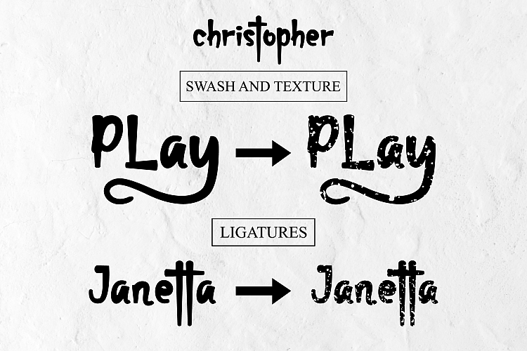 christopher-display font and texture versionRegular Font插图1