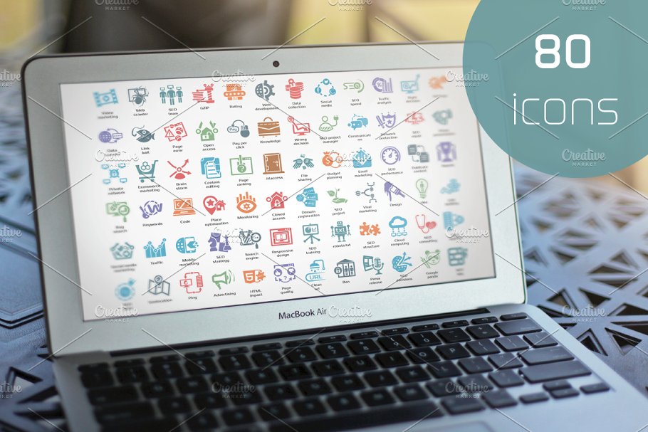 网站优化搜索引擎优化主题图标集 SEO Icons插图