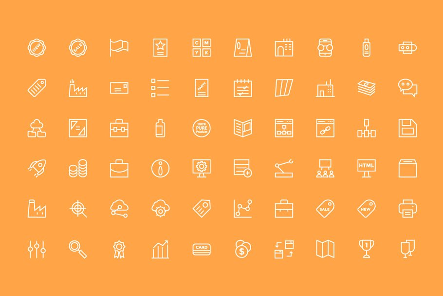 150+通信网络生产力＆开发设计图标 150+ Productivity & Development Icon插图(1)