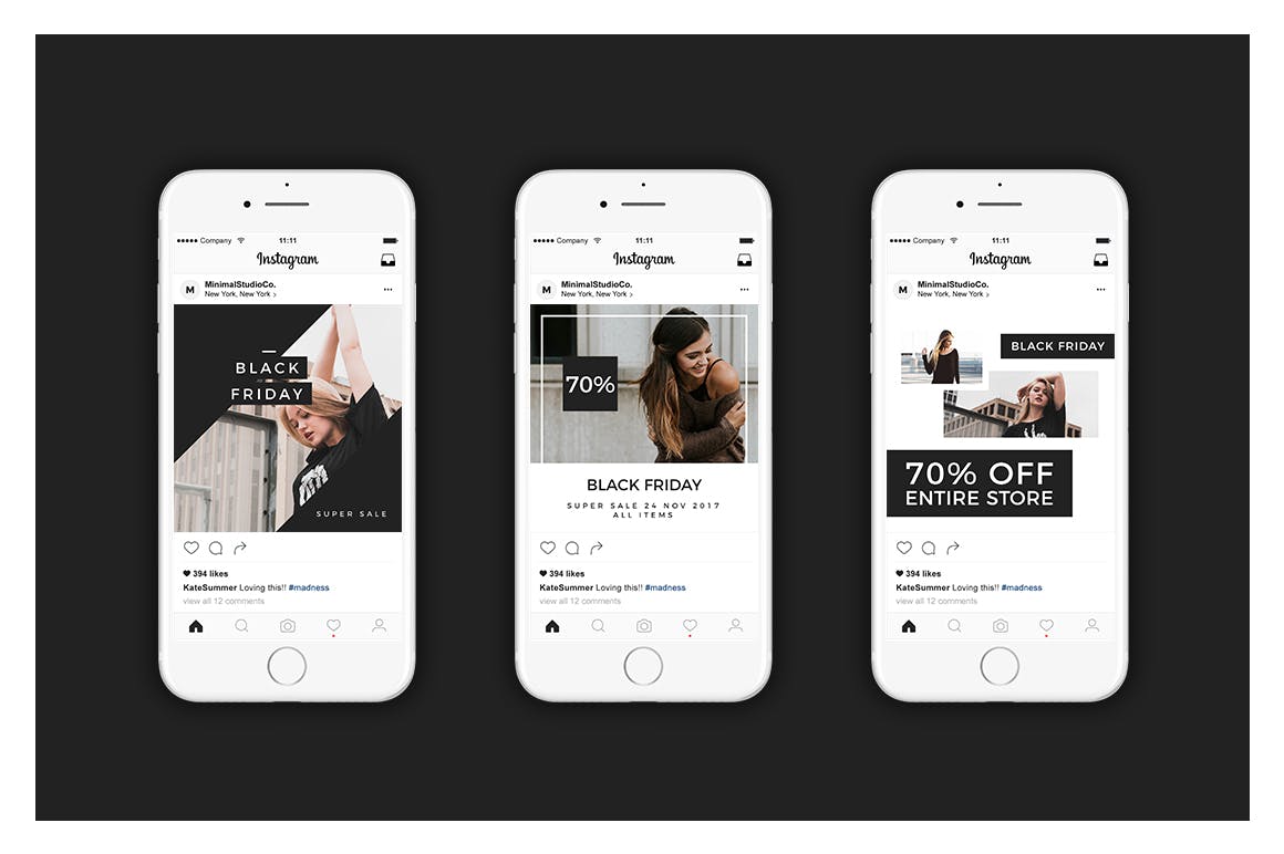 43款社交媒体新媒体黑色星期五购物节广告Banner设计模板素材库精选 43 Black Friday Social Media Banners插图(2)