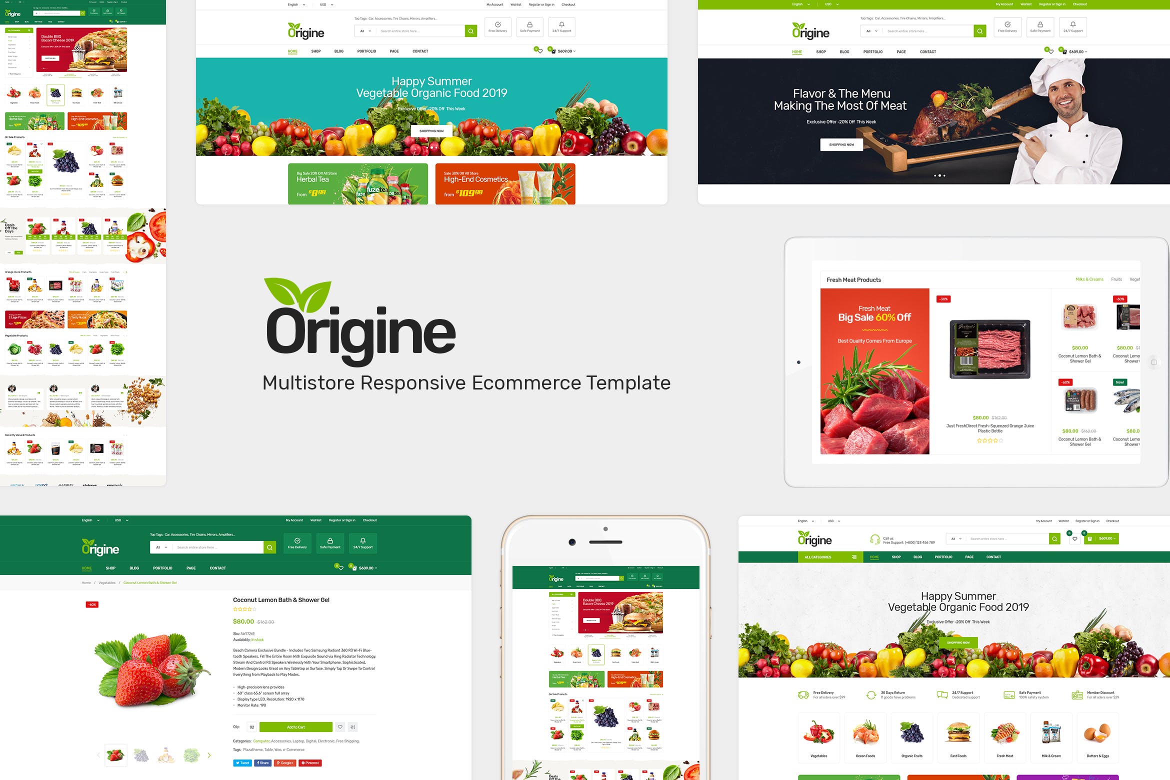 生鲜电商网站Opencart主题模板素材库精选 Origine – Organic Opencart Theme插图