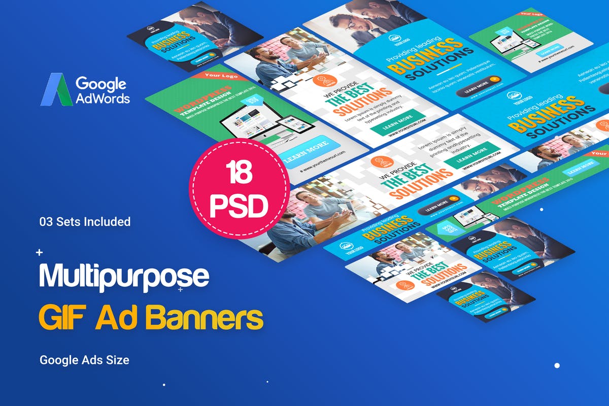 多用途Banner图设计GIF动画广告模板 Animated GIF Multipurpose Banners Ad插图