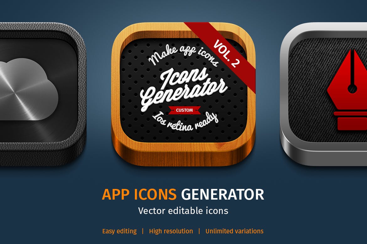 3D/2D&扁平设计风格APP素材库精选图标生成器v2 App Icons Generator vol. 2插图