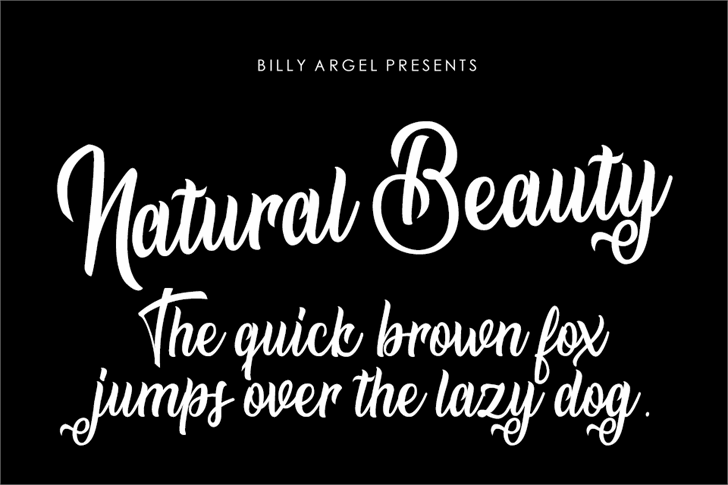 Natural Beauty Personal Use font插图