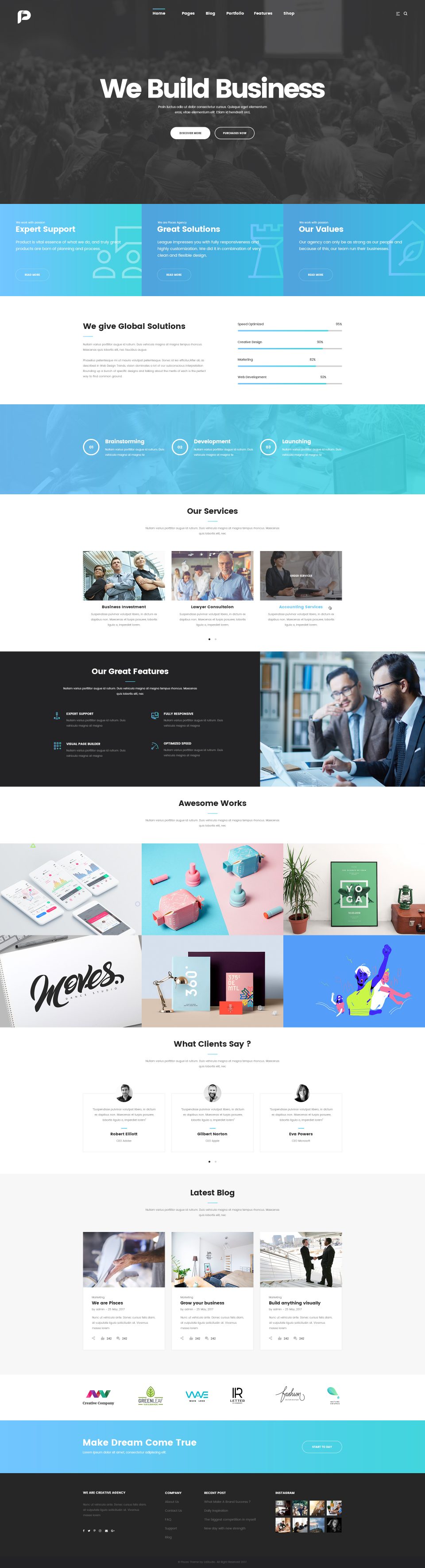 高质量网站全套 PSD 模板素材库精选 Pisces-Multi Concept PSD Template插图(42)