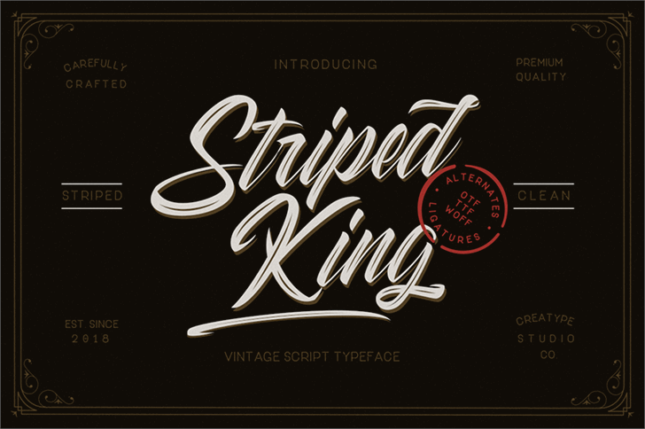 Striped King Clean font插图 Striped King Clean font插图
