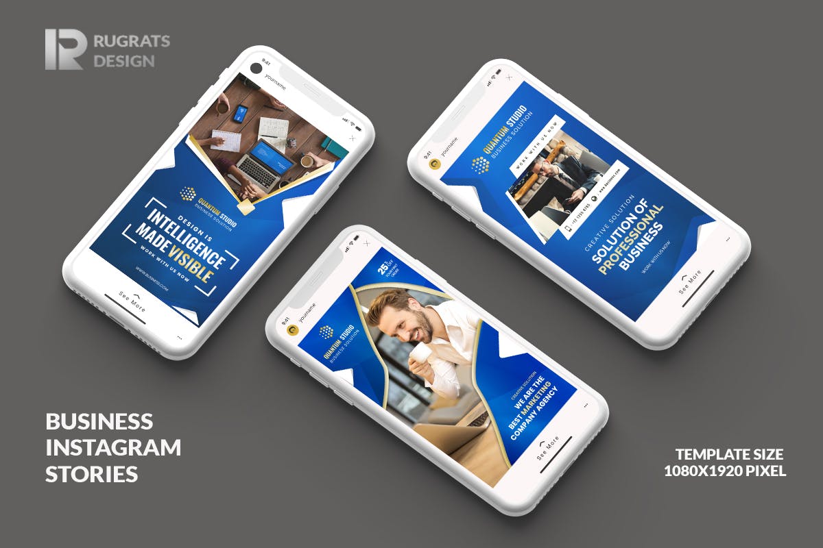 Instagram社交平台企业品牌故事推广设计模板素材库精选 Business R1 Instagram Story Template插图