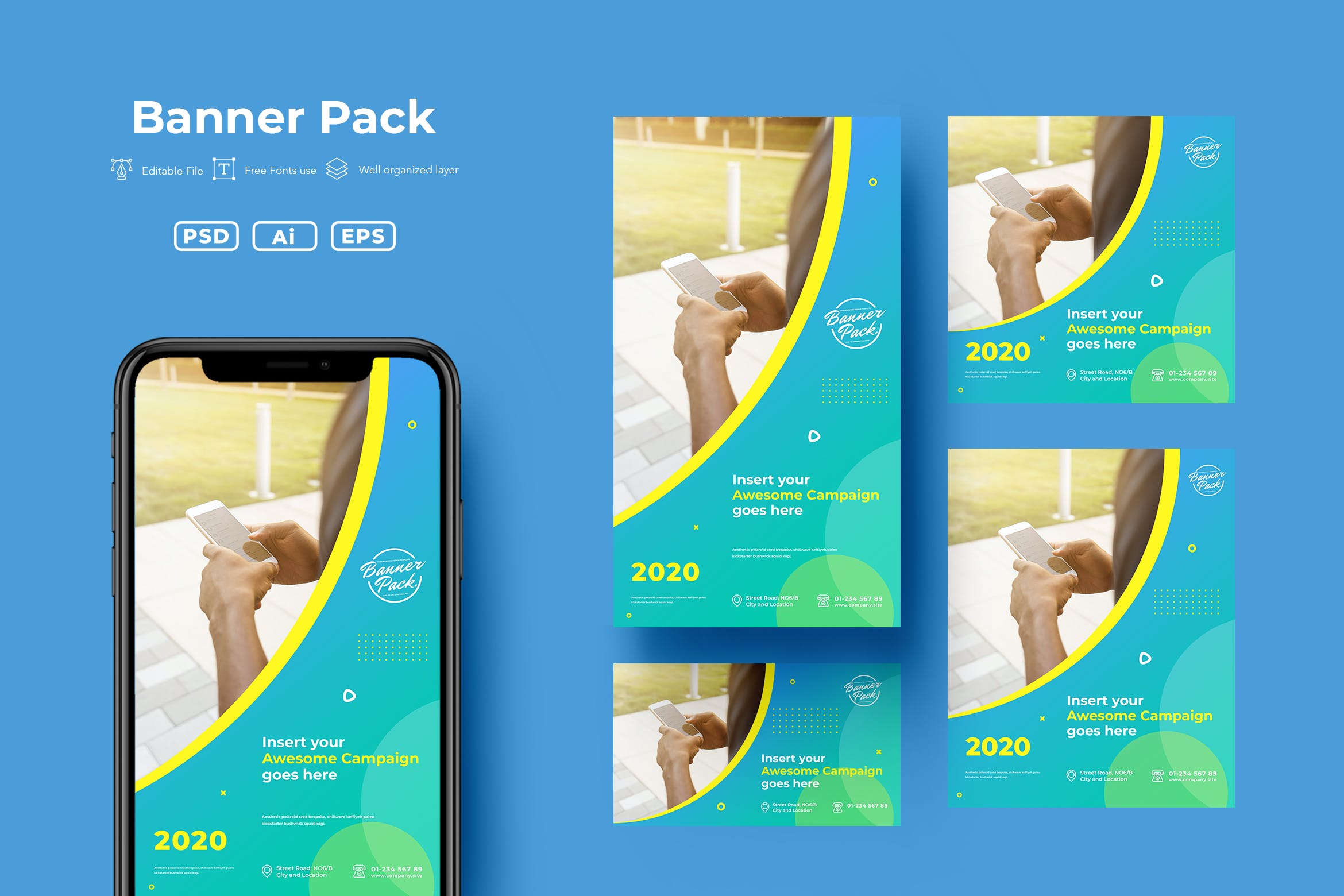 多尺寸创意网站广告Banner图设计模板v13 ADL Banner Pack.v13插图