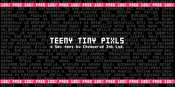 Teeny Tiny Pixls font插图