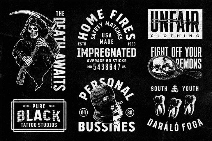 S&S GreyHood Seven font插图5 S&S GreyHood Seven font插图5