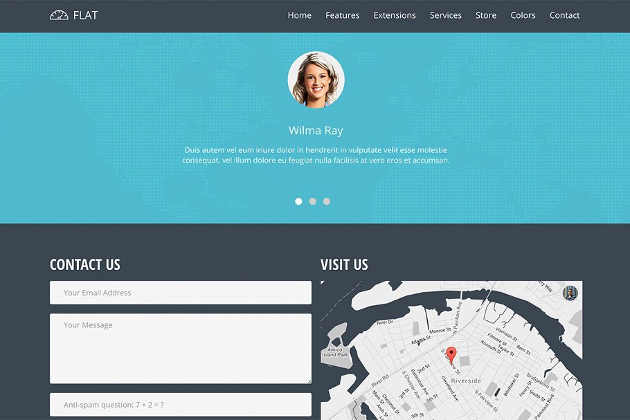 网站服务/云服务网站响应式模板素材库精选 Hot Flat插图(7)