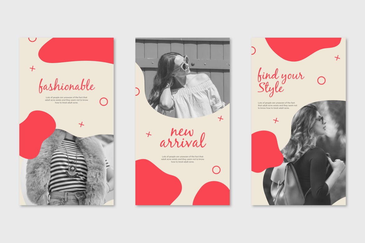 液体设计风格Instagram品牌故事模板素材库精选素材 Instagram Story Templates – Liquid Design插图(1)