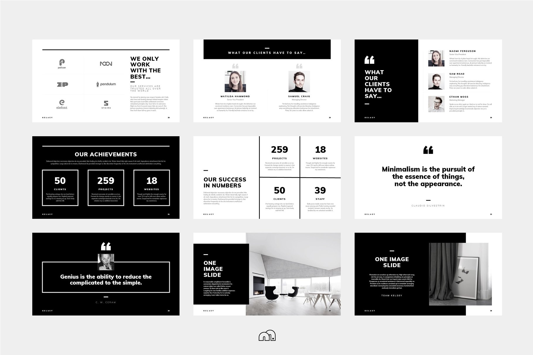 创意产业服务介绍 PPT 模板 Kelsey – PowerPoint Presentation插图(4)