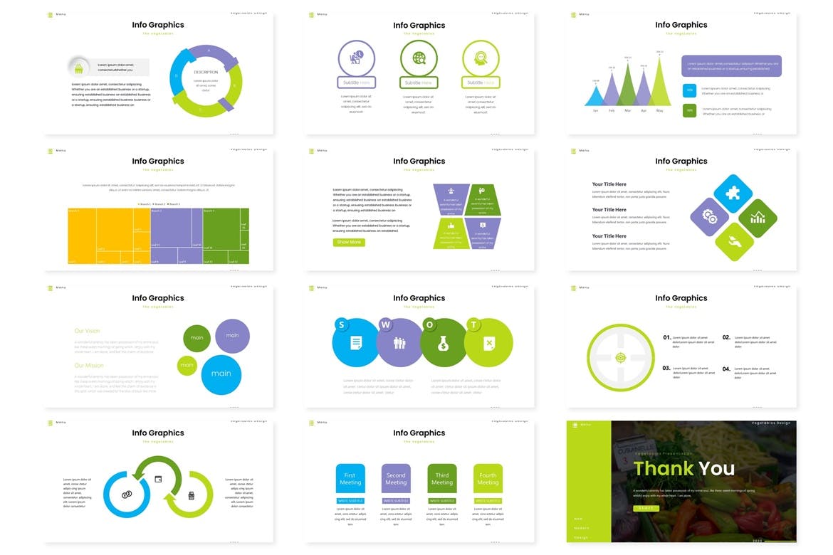 农产品/蔬果绿色食物主题PPT模板 Vegetable – Powerpoint Template插图(4)