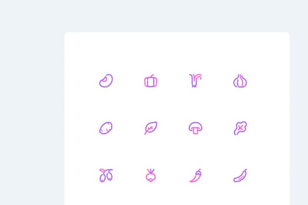 创意蔬菜矢量图标素材 UICON Vegetable Icons插图(3)
