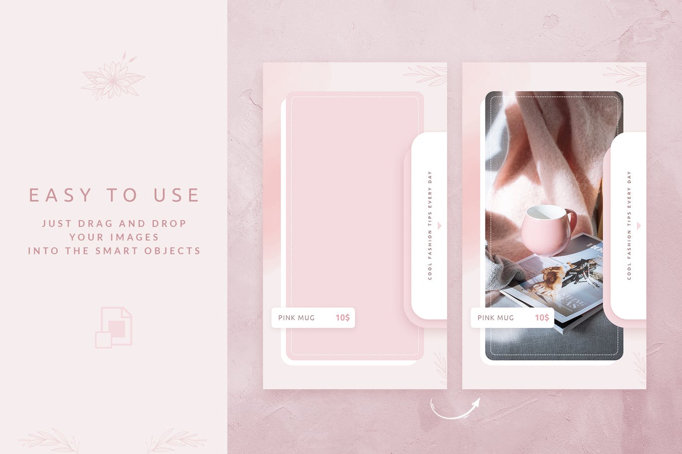 创意三列式Instagram社交品牌故事设计模板素材库精选 Tileable Instagram Stories插图(5)