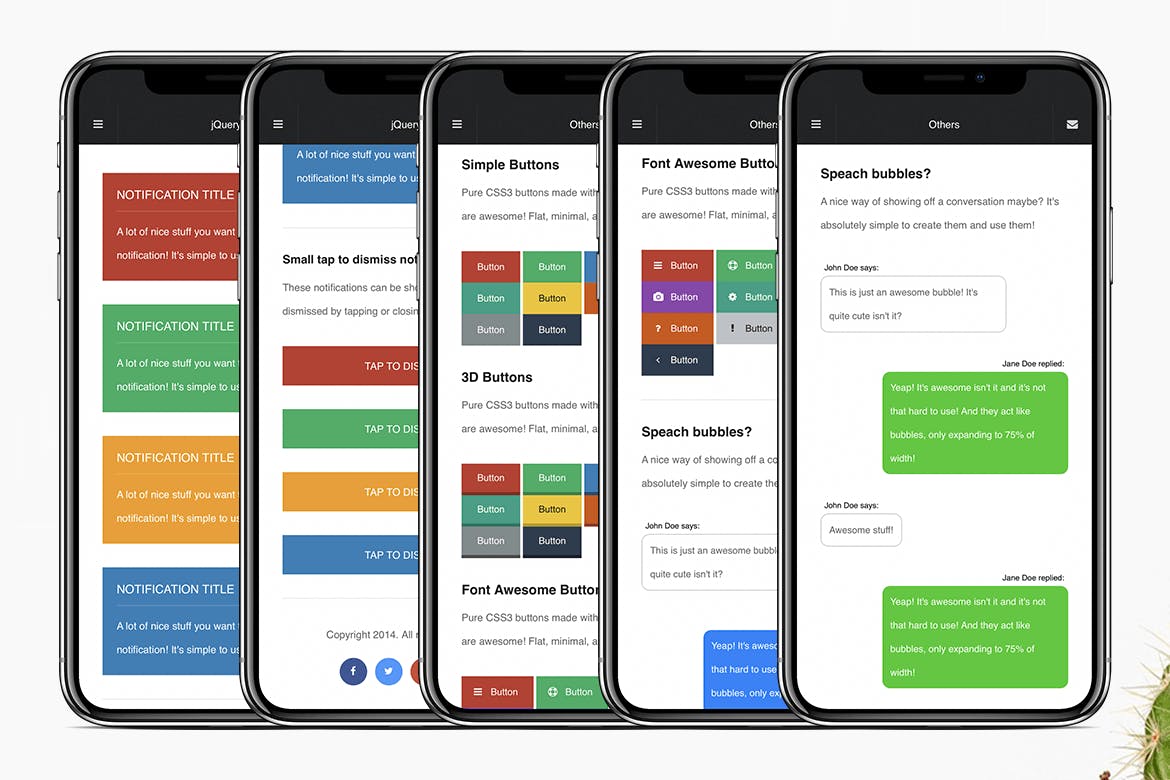 响应式个人简历网站设计HTML模板素材库精选 Profiler | Mobile Resume & CV Site Template插图(3)