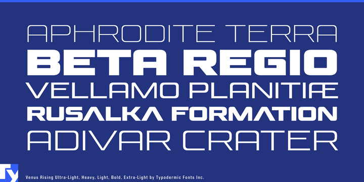 Venus Rising Font Family插图1
