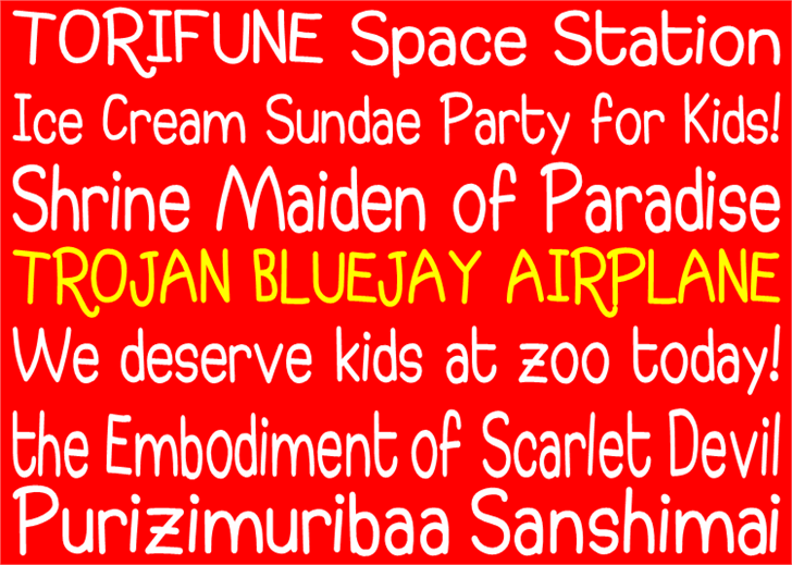 Trojan Bluejay Airplane font插图1