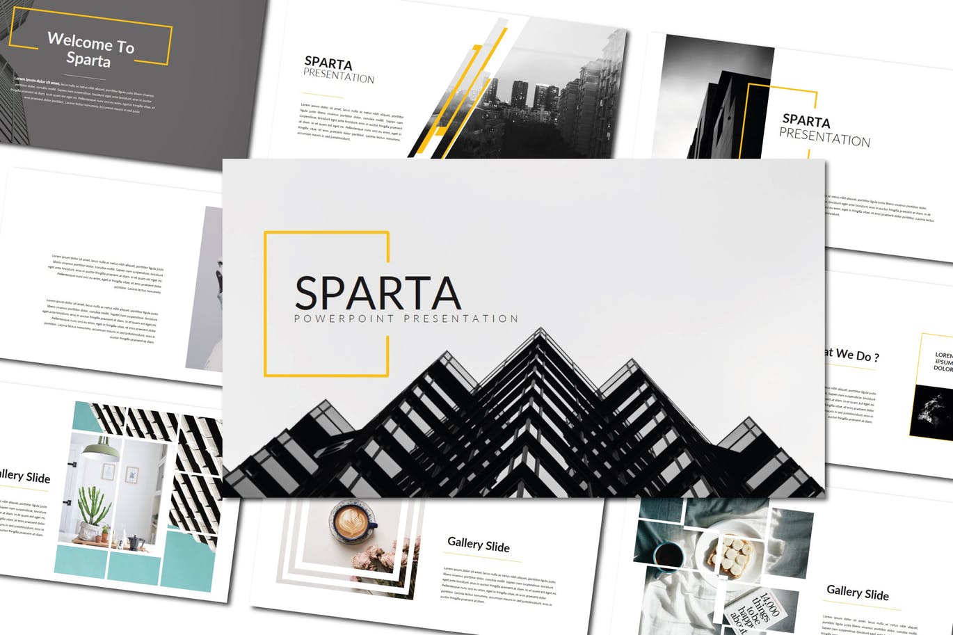 时尚简约设计风格多用途素材库精选PPT模板 Sparta | Powerpoint Template插图