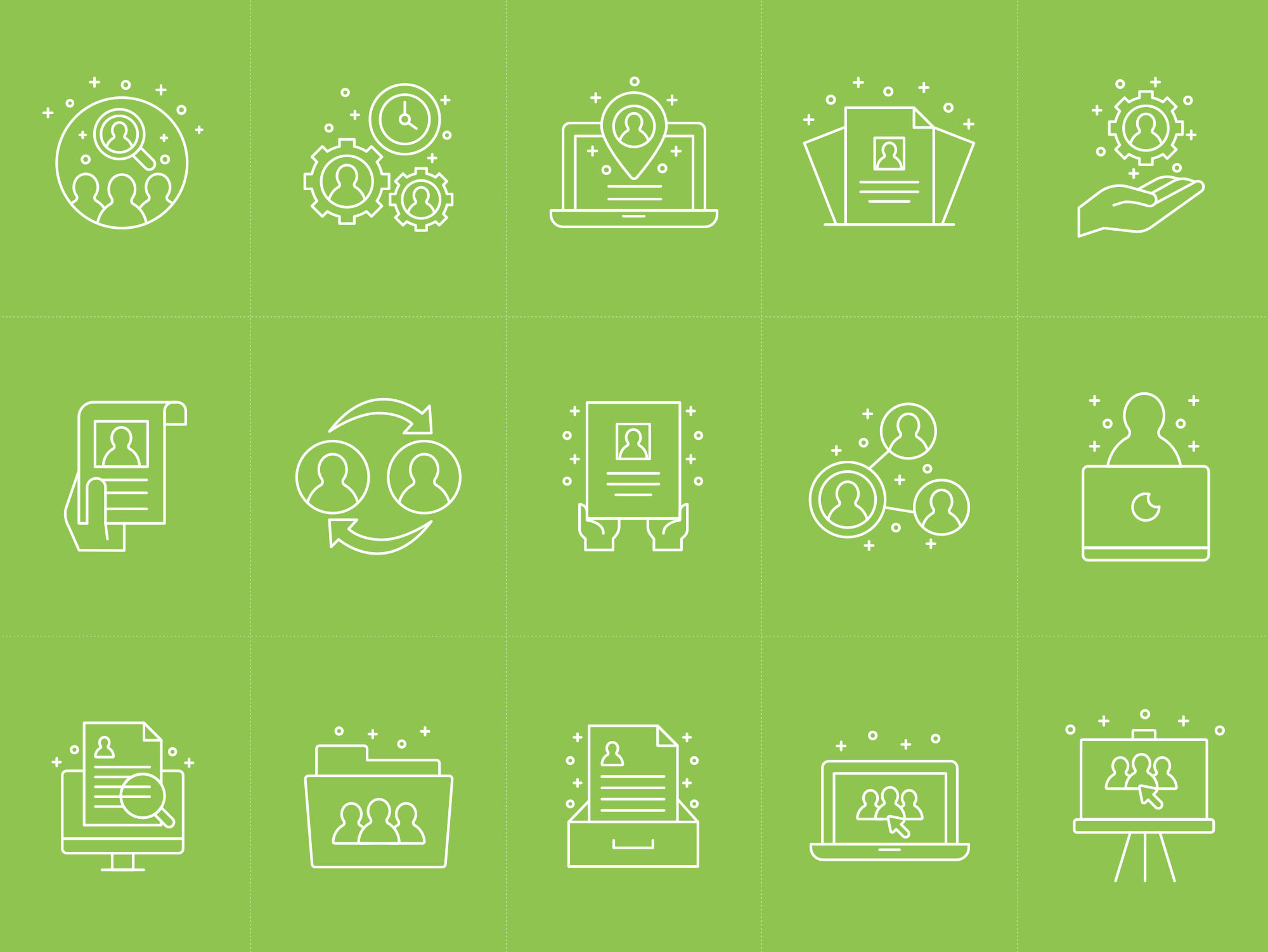 人力资源主题矢量线性图标v2 Human Resources Vector Icons Part 2插图(1)