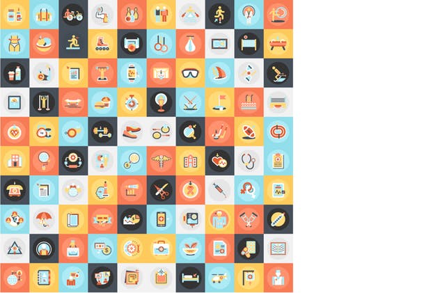 1600枚多主题扁平设计风格矢量图标套装 Bundle Flat Icons插图(11)