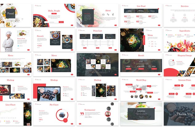 烹饪美食主题PPT幻灯片演示文稿 Fuud – Culinary Powerpoint Template插图(1)