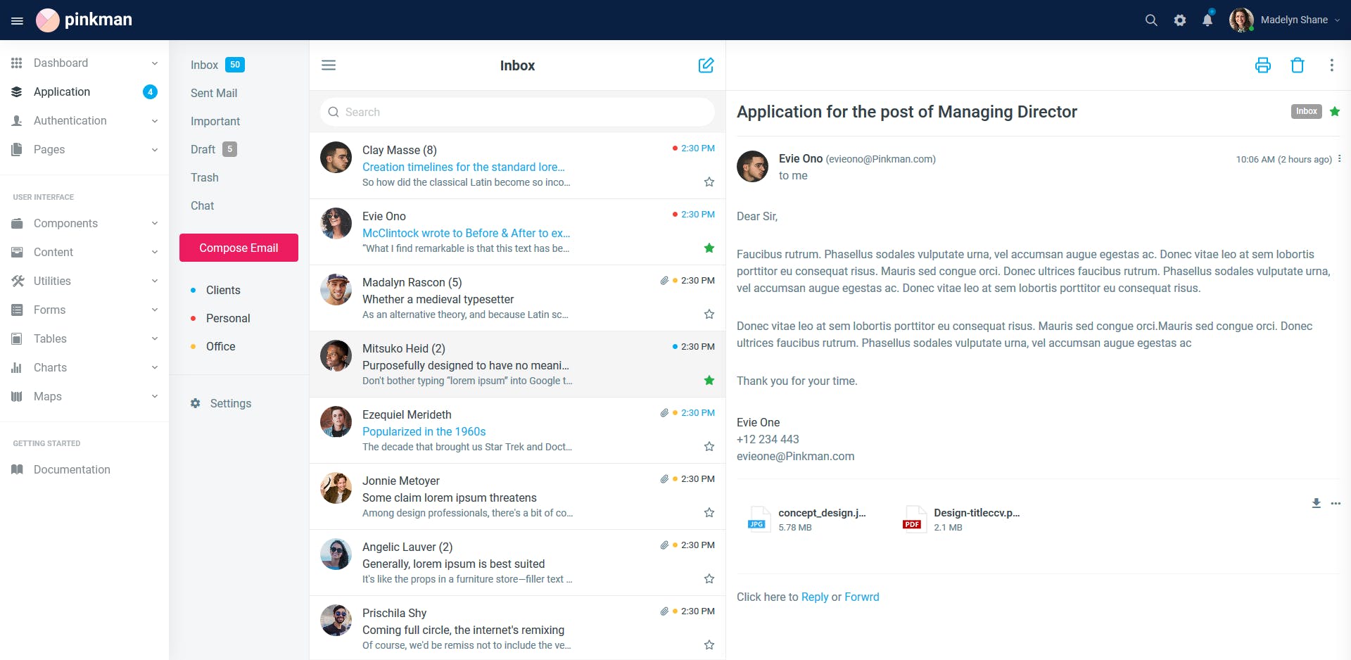 Bootstrap架构网站管理系统模板素材库精选下载 Pinkman – Bootstrap 4 Admin Dashboard Template插图(5)