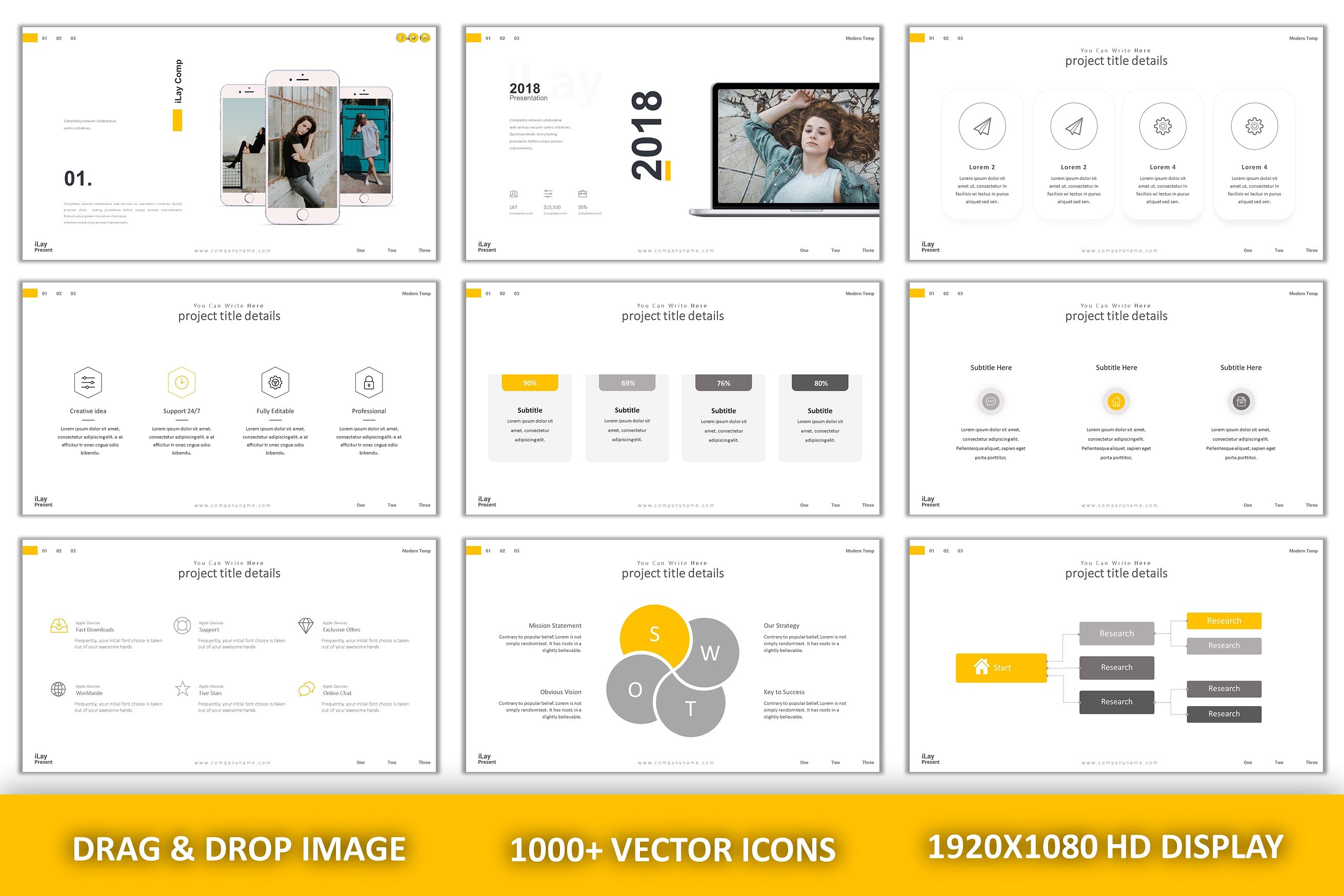 创意极简主义的PPT模板下载 Minimal Creative Powerpoint [ppt,pptx]插图(6)